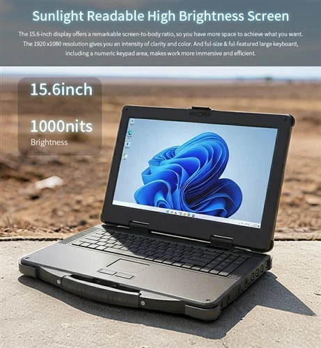New 15.6-Inch Rugged Laptop Debuts With 1000-Nits Sunlight Readable Display F...